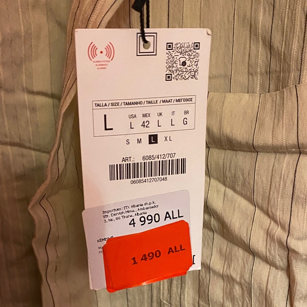Zara Men's Beige Lightweight Shirt Jacket - Picture 11 of 12